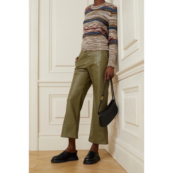 Veronica Beard Sohani Metallic Space-Dyed Cotton Sweater Size XS Shoulder Button - Picture 2 of 12